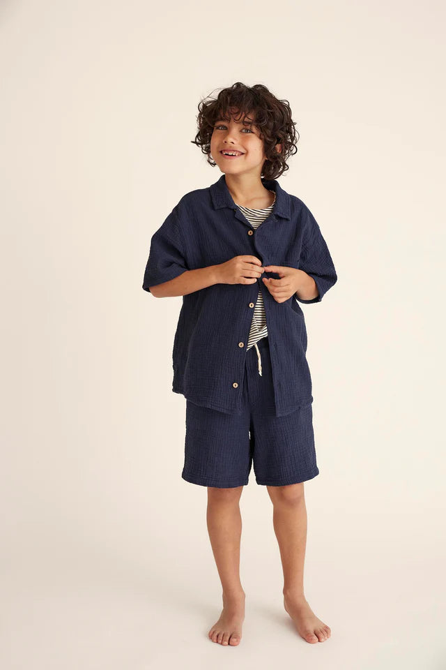 Shirt Boy Abel Navy - ملابس