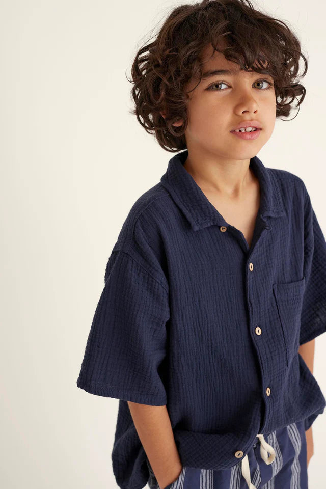 Shirt Boy Abel Navy - ملابس