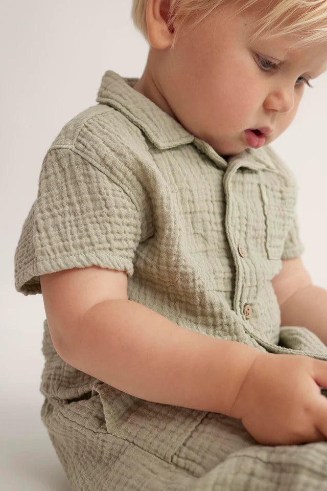 Shirt Baby Boy Abel Frosty Green - ملابس