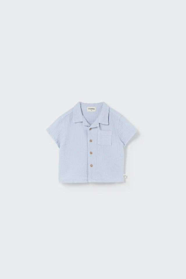 Shirt Baby Boy Abel Sky Blue - ملابس