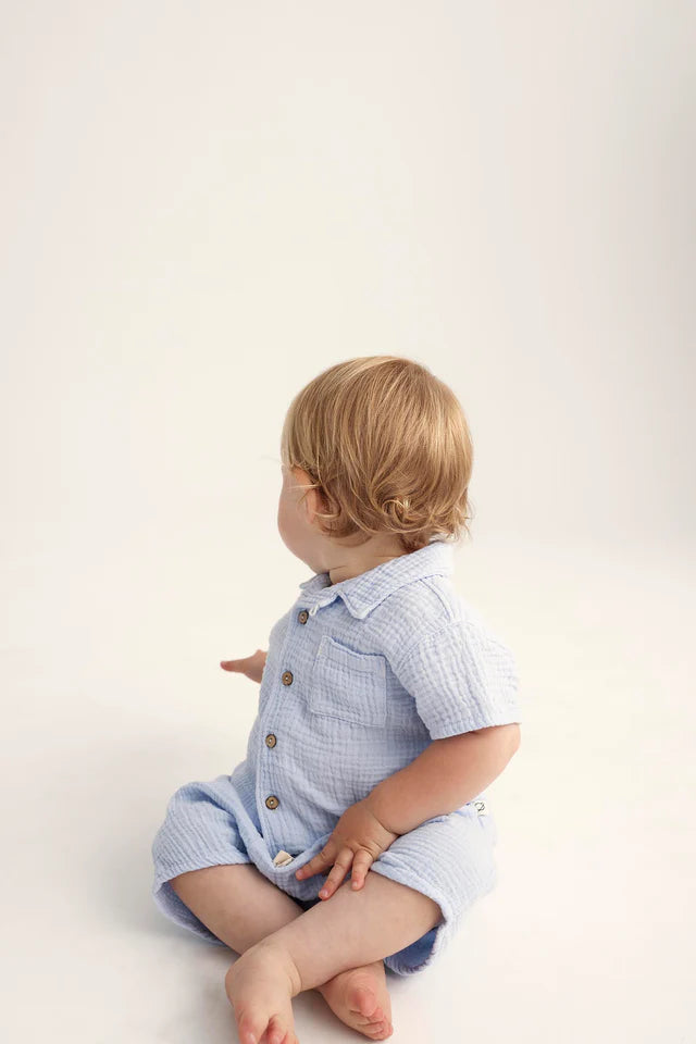 Shirt Baby Boy Abel Sky Blue - ملابس