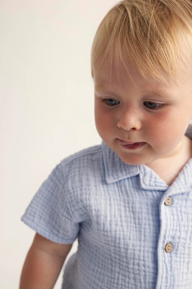 Shirt Baby Boy Abel Sky Blue - ملابس