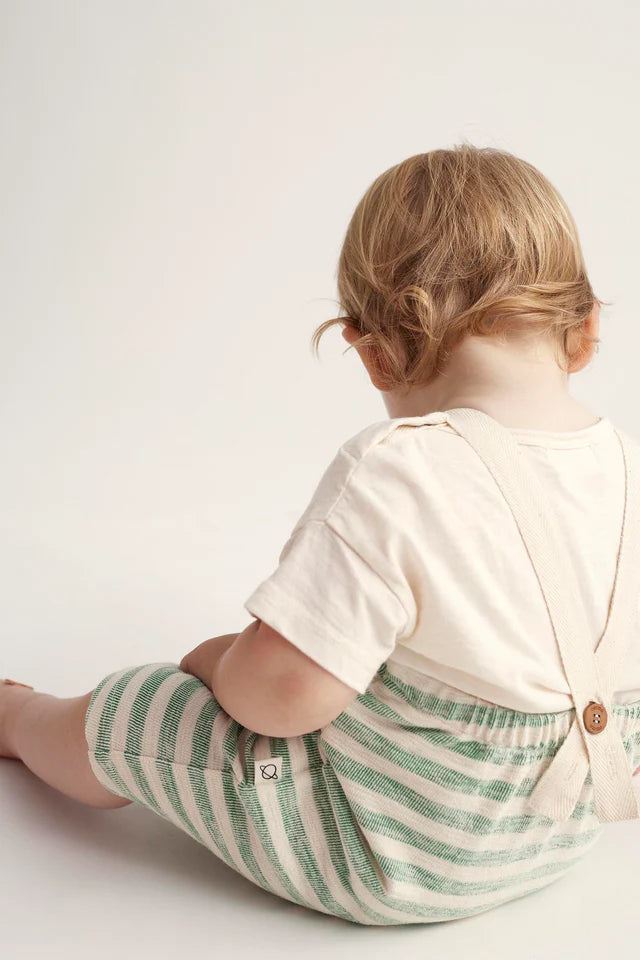 Overall Baby Boy Leo Striped Green - ملابس