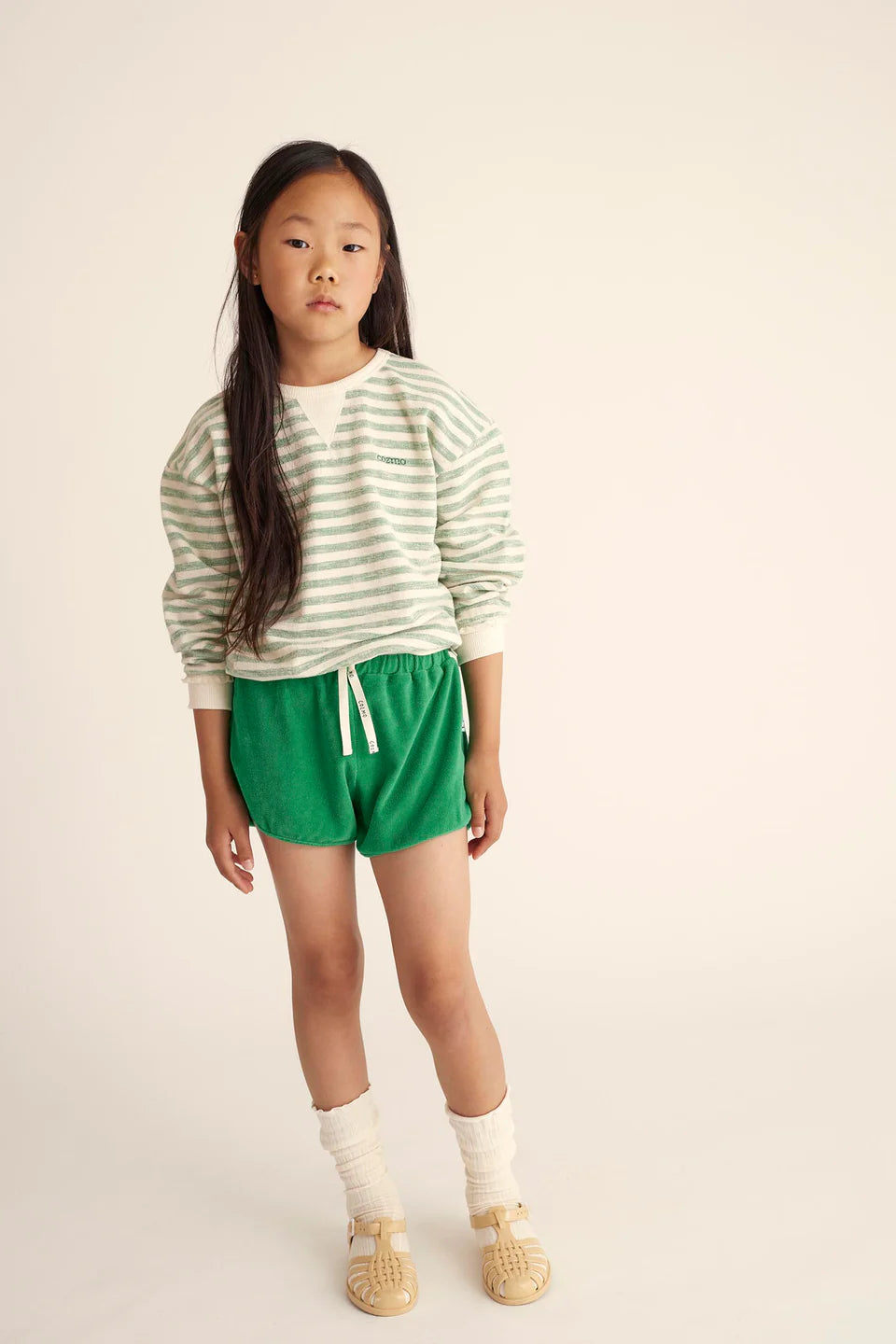 Sweatshirt Boy Thiago Stripes Green - ملابس