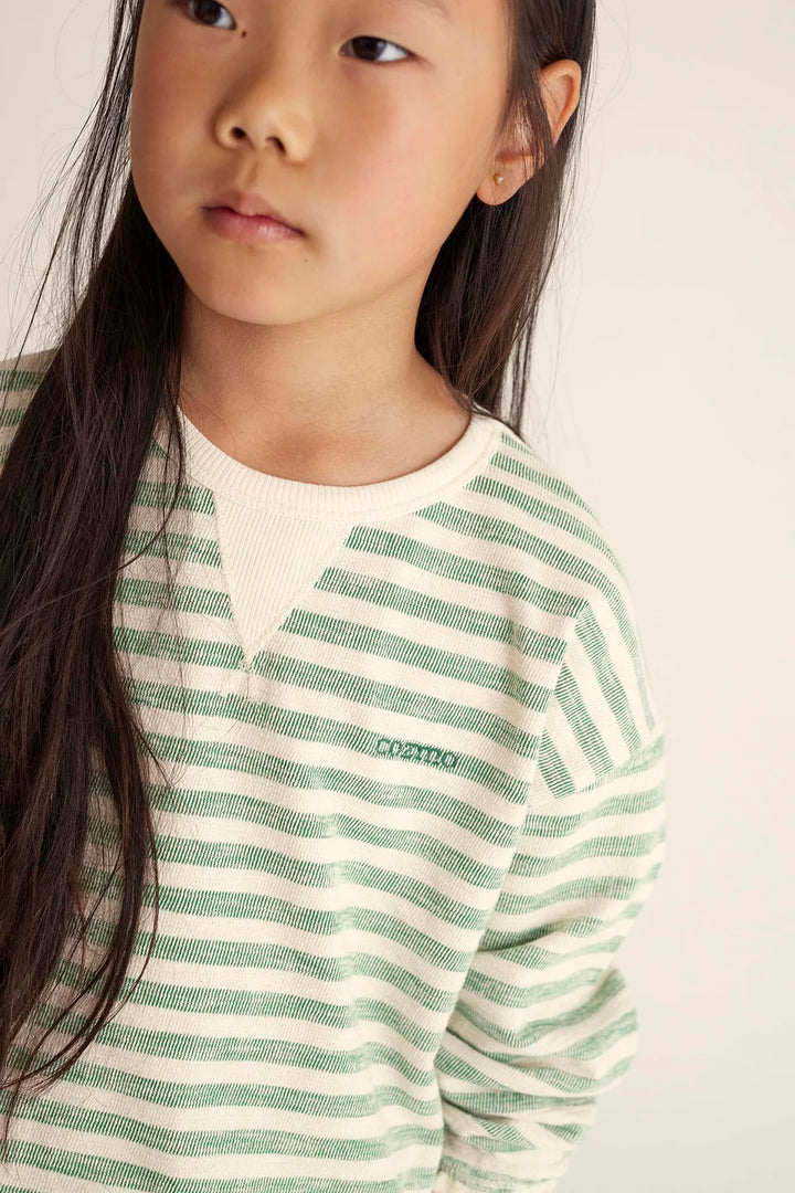 Sweatshirt Boy Thiago Stripes Green - ملابس