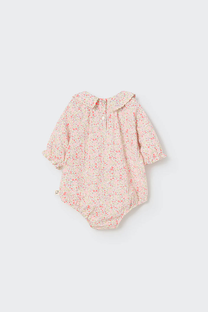 Overall Baby Girl Elsa Neon Coral - ملابس