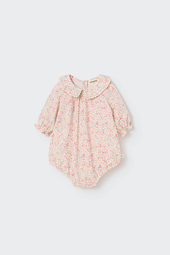 Overall Baby Girl Elsa Neon Coral - ملابس