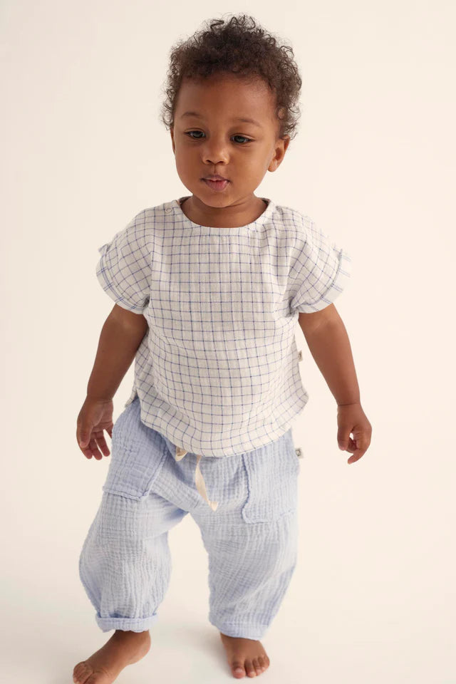 Trousers Baby Boy Mario Sky Blue - ملابس