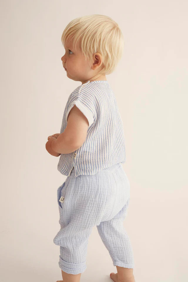 Trousers Baby Boy Mario Sky Blue - ملابس