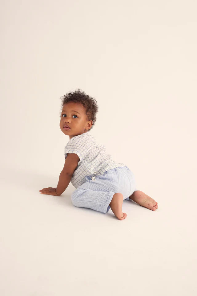 Trousers Baby Boy Mario Sky Blue - ملابس