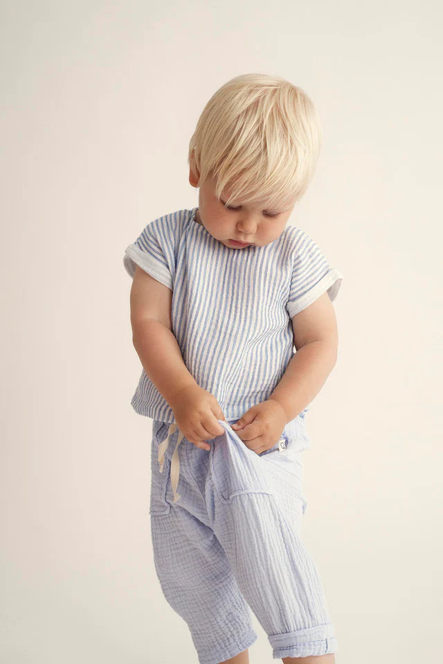 Trousers Baby Boy Mario Sky Blue - ملابس