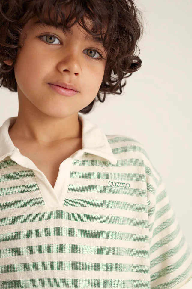 Polo Boy Otto Striped Green - ملابس