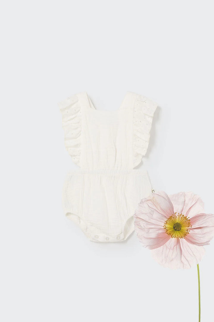 Overall Baby Girl Ayala White - ملابس