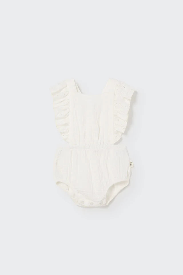 Overall Baby Girl Ayala White - ملابس