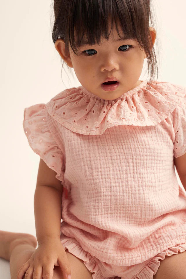 Blouse Baby Girl Flora Pink - ملابس