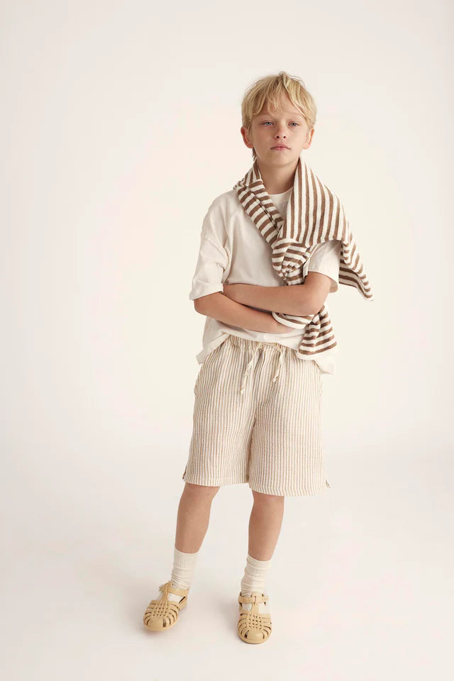 Shorts Boy Alex Striped Coffee - ملابس