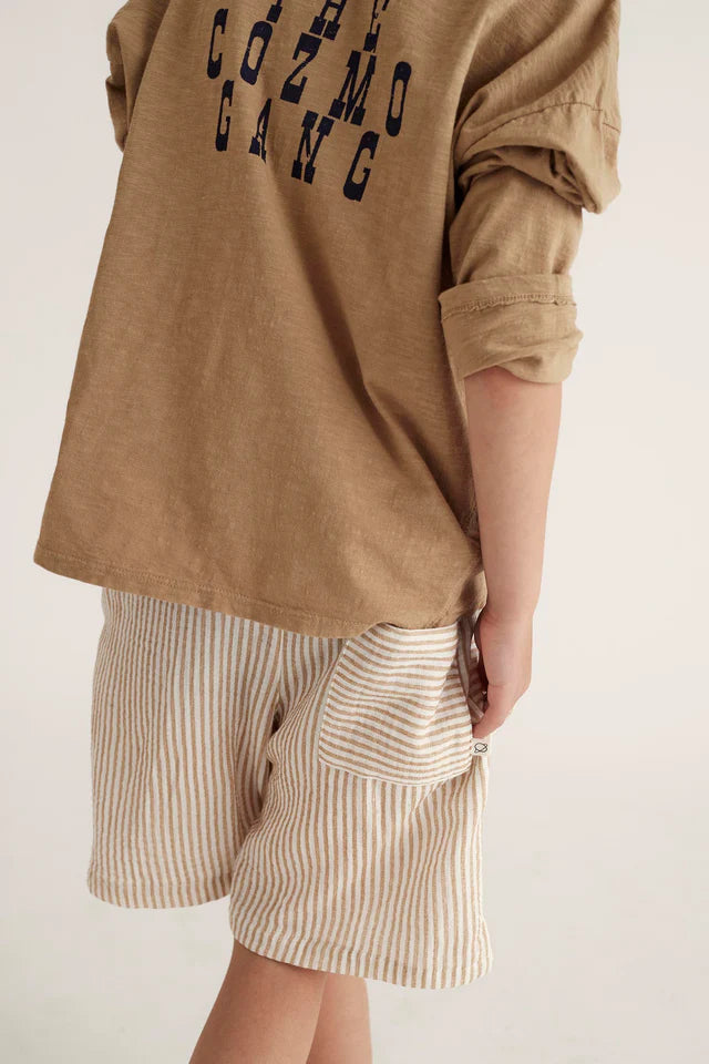 Shorts Boy Alex Striped Coffee - ملابس