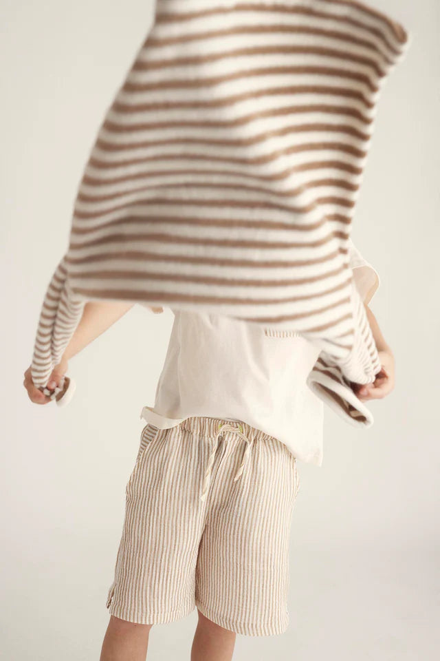 Shorts Boy Alex Striped Coffee - ملابس