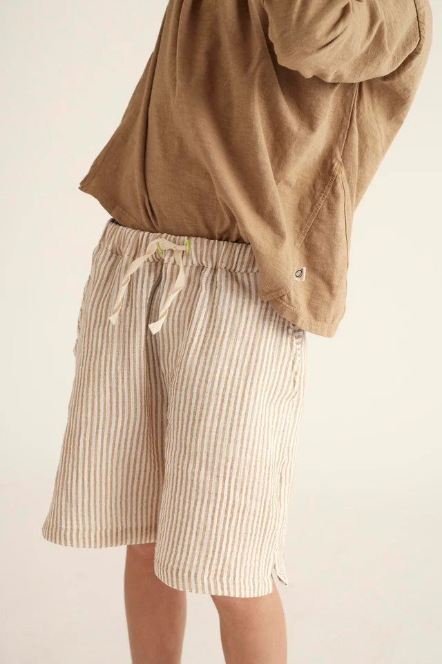 Shorts Boy Alex Striped Coffee - ملابس