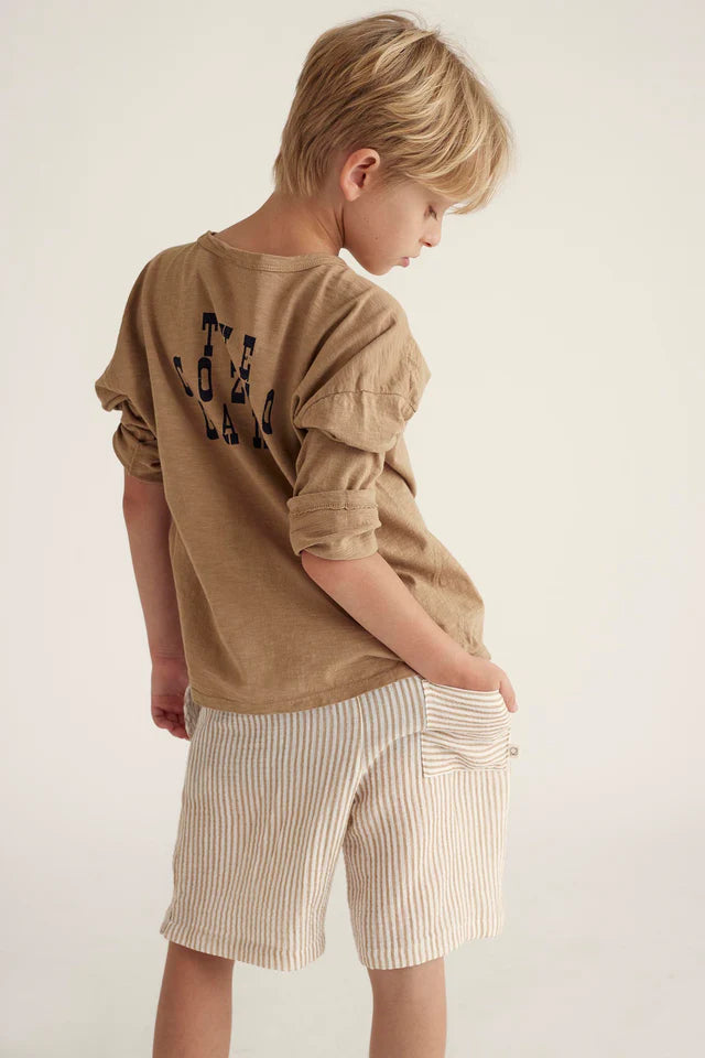 Shorts Boy Alex Striped Coffee - ملابس