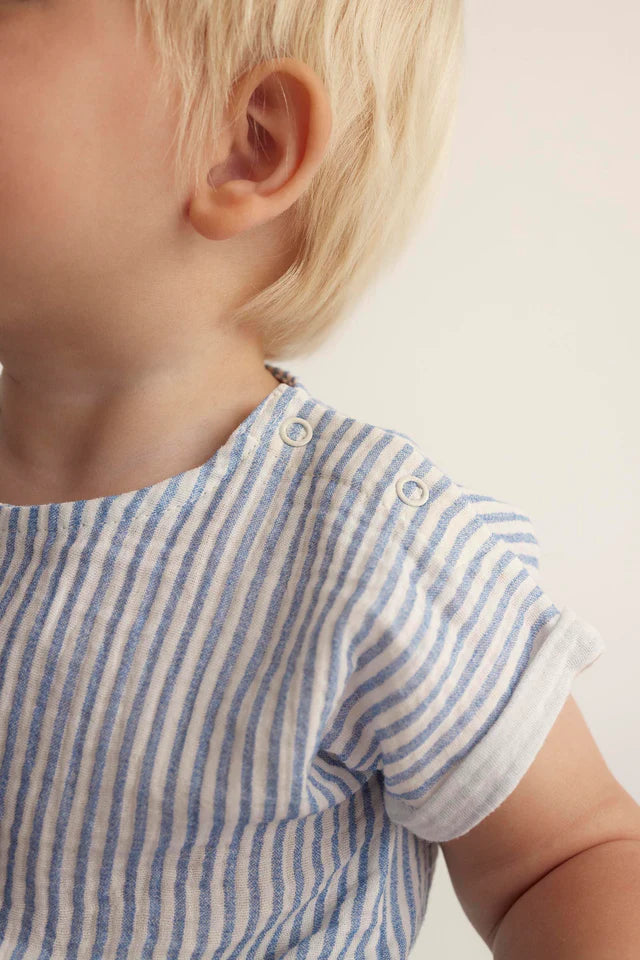 Top Baby Boy Hannes Stripe Blue - ملابس