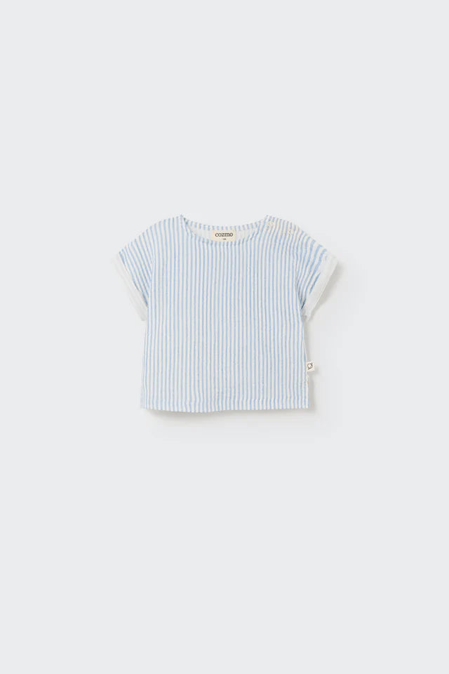 Top Baby Boy Hannes Stripe Blue - ملابس