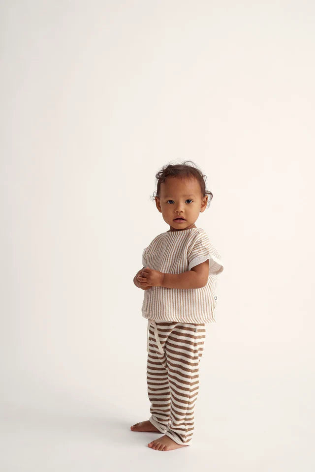 Top Baby Boy Hannes Stripe Coffee - ملابس