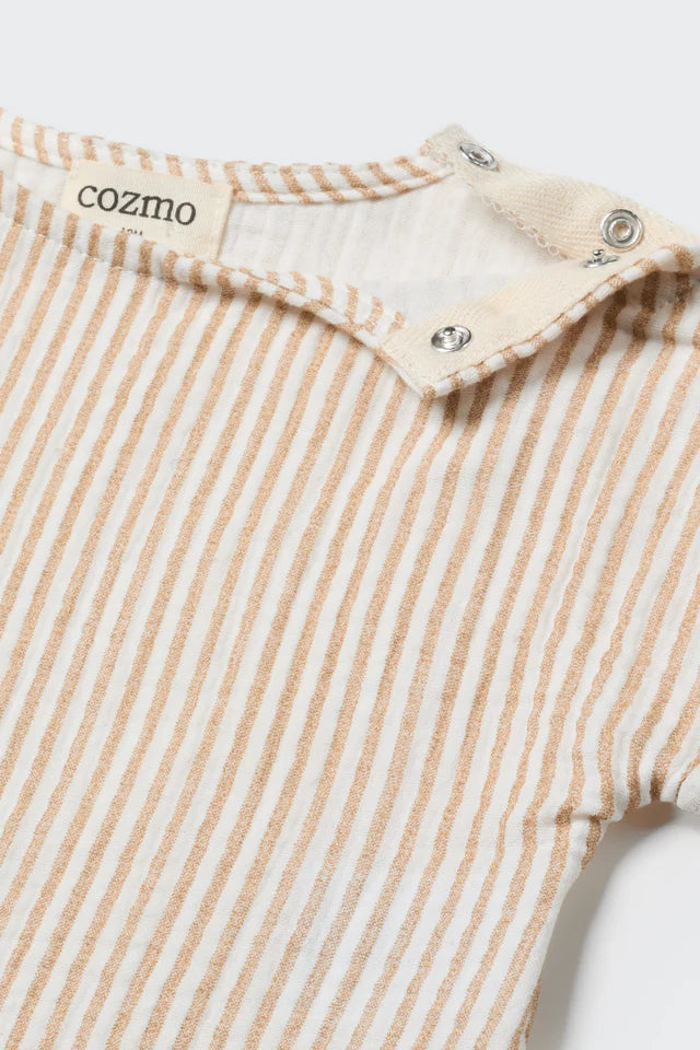 Top Baby Boy Hannes Stripe Coffee - ملابس