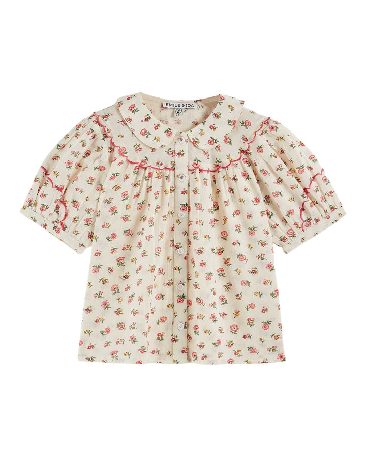 Blouse Girl Printed Floresco - قصيرة