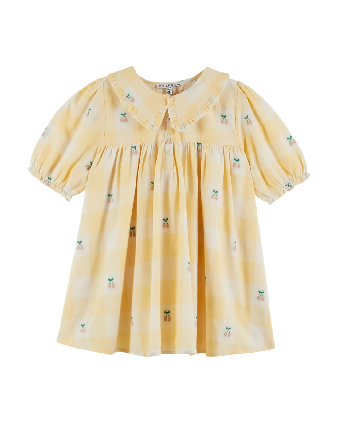 Emile et Ida Dress Girl Gingham Cherry – Stylish & Playful Kids’ Dress ...