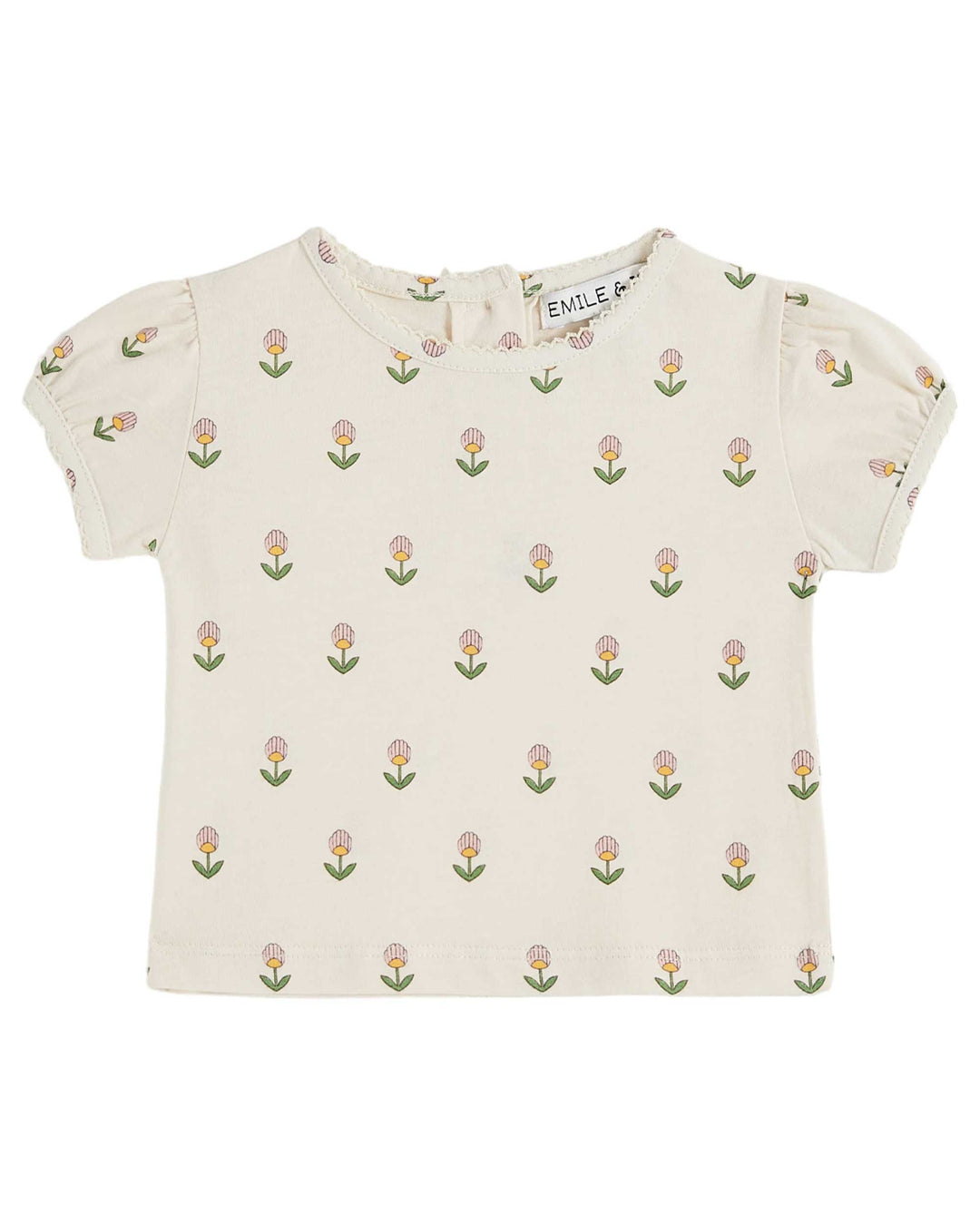 T-Shirt Baby Girl Fleurs Douce - قصيرة