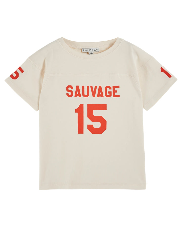 T-Shirt Boy Sauvage Cream - قصيرة