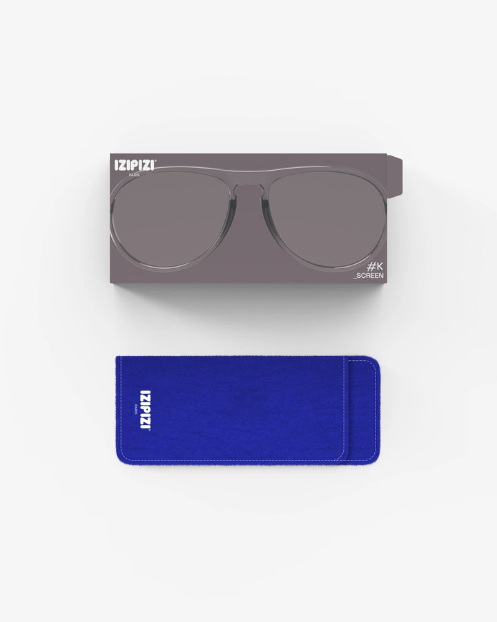 Screen Glasses #K Aviator Bold - Electronic Grey - نظارات