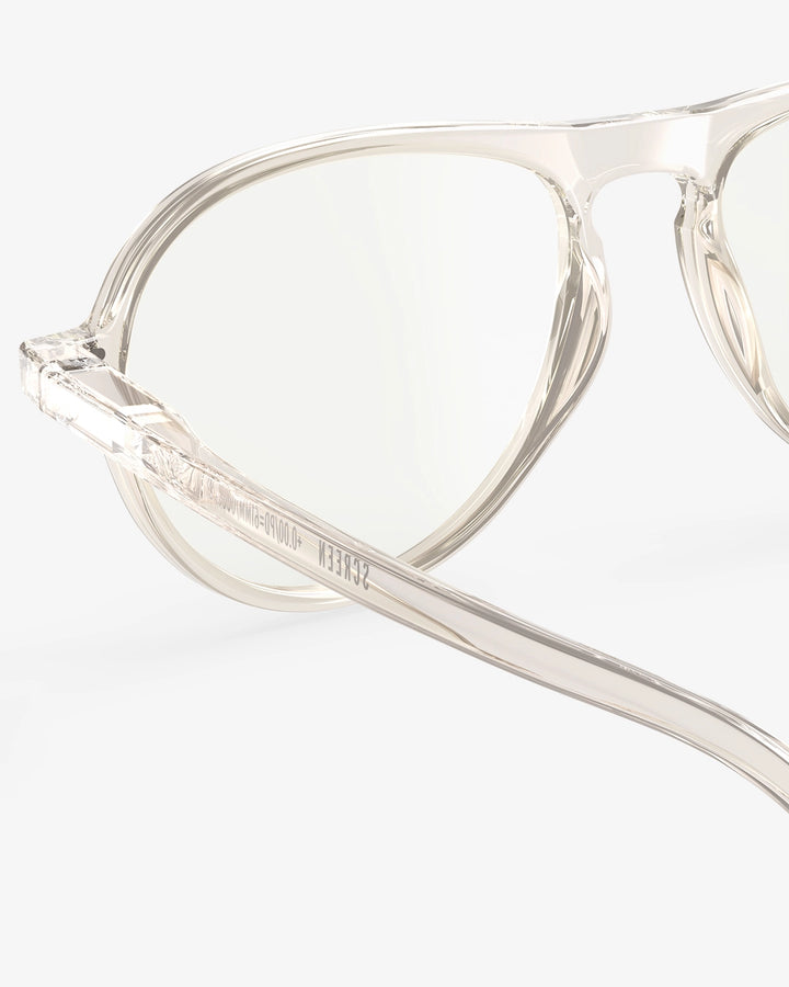 Screen Glasses #K Aviator Bold - Paper Note Beige - نظارات