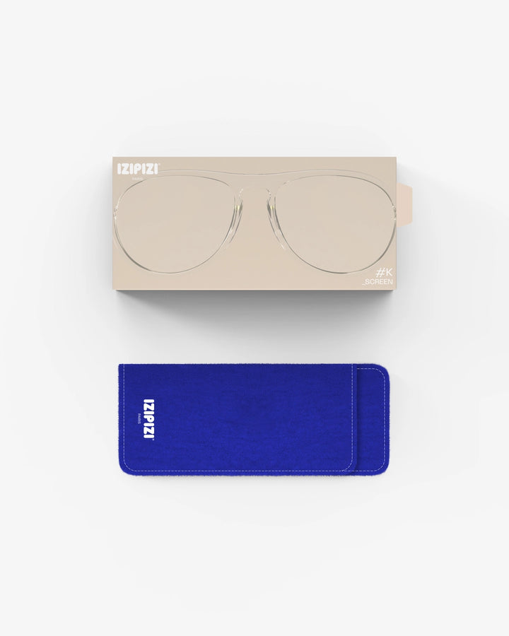 Screen Glasses #K Aviator Bold - Paper Note Beige - نظارات