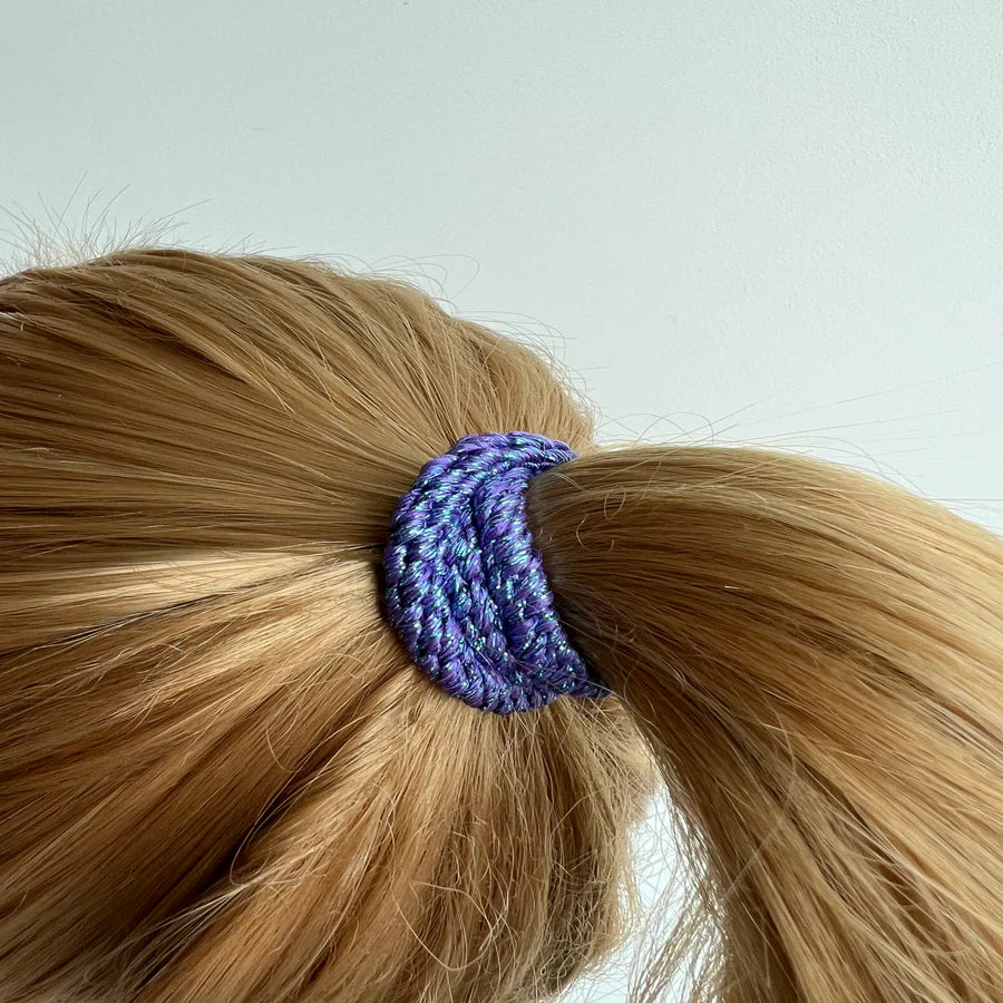 Hair Ties Purple Glitter - المرن