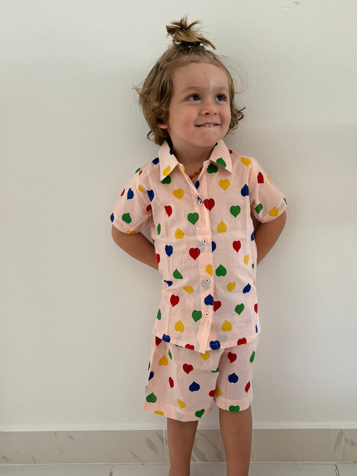 Kids Pyjama Multico Heart - ملابس سباحة