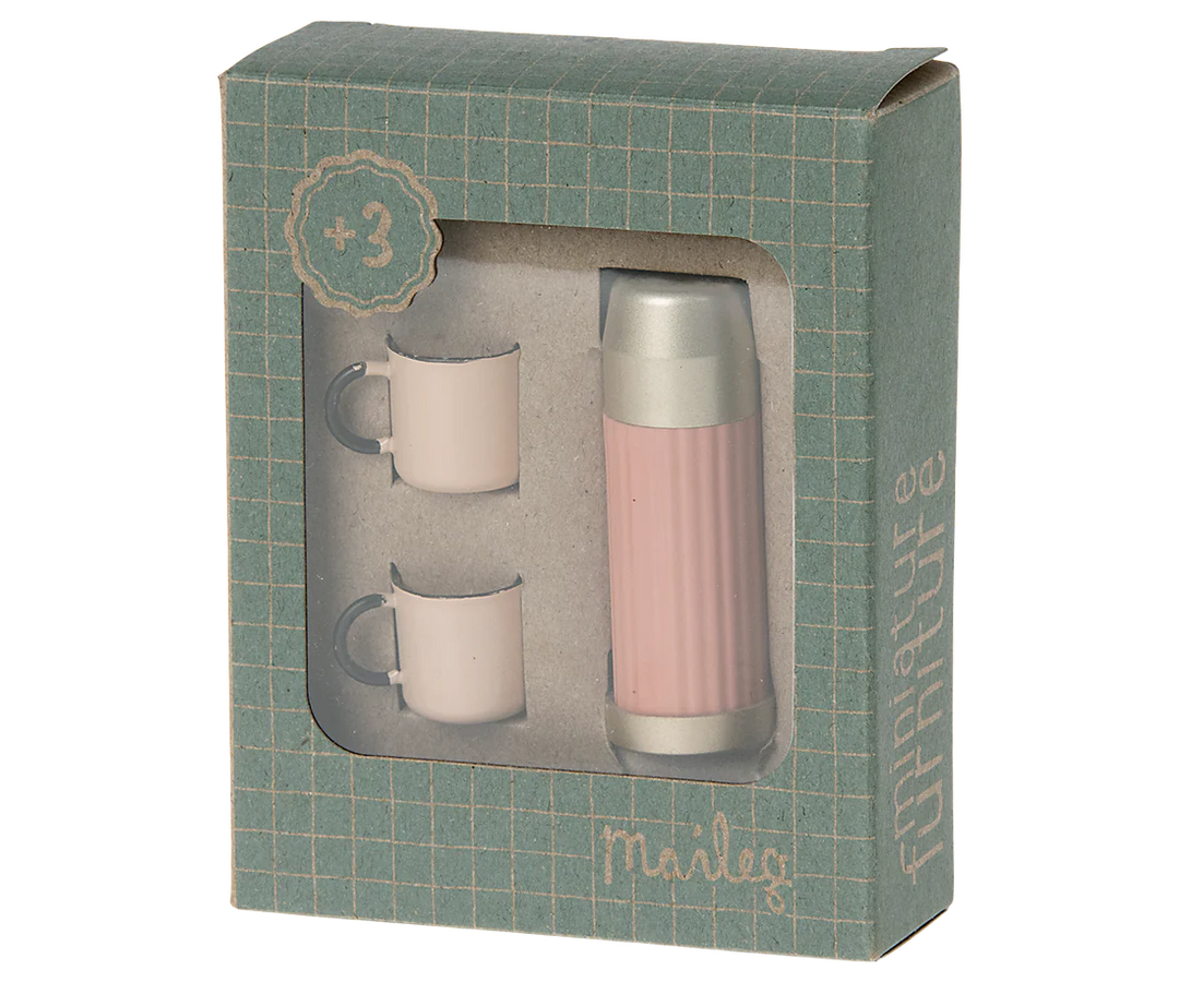 Thermos and Cups - Soft Coral - ألعاب الأطفال