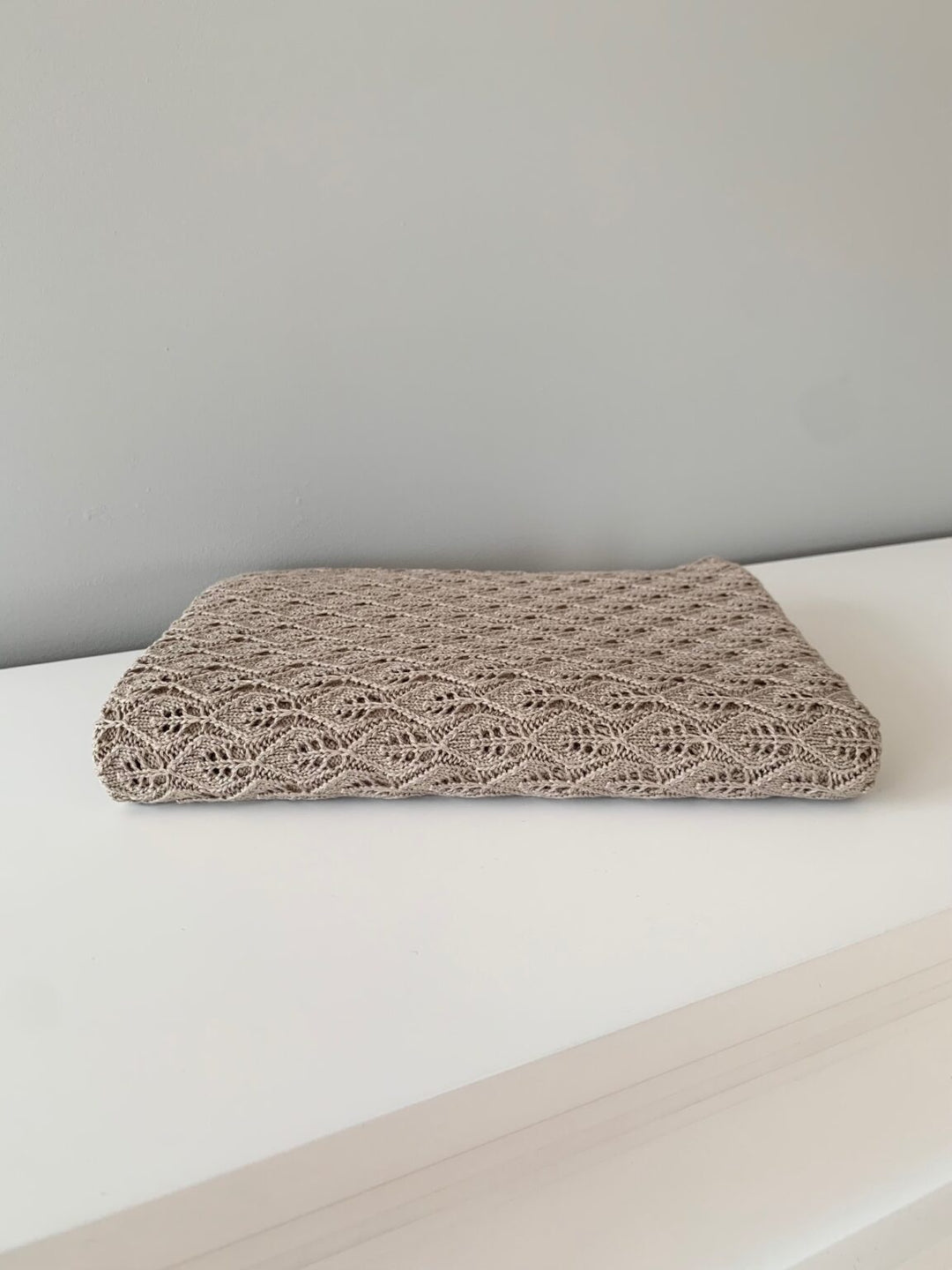 Blanket Openwork Bamboo/Cotton - Beige - قماط