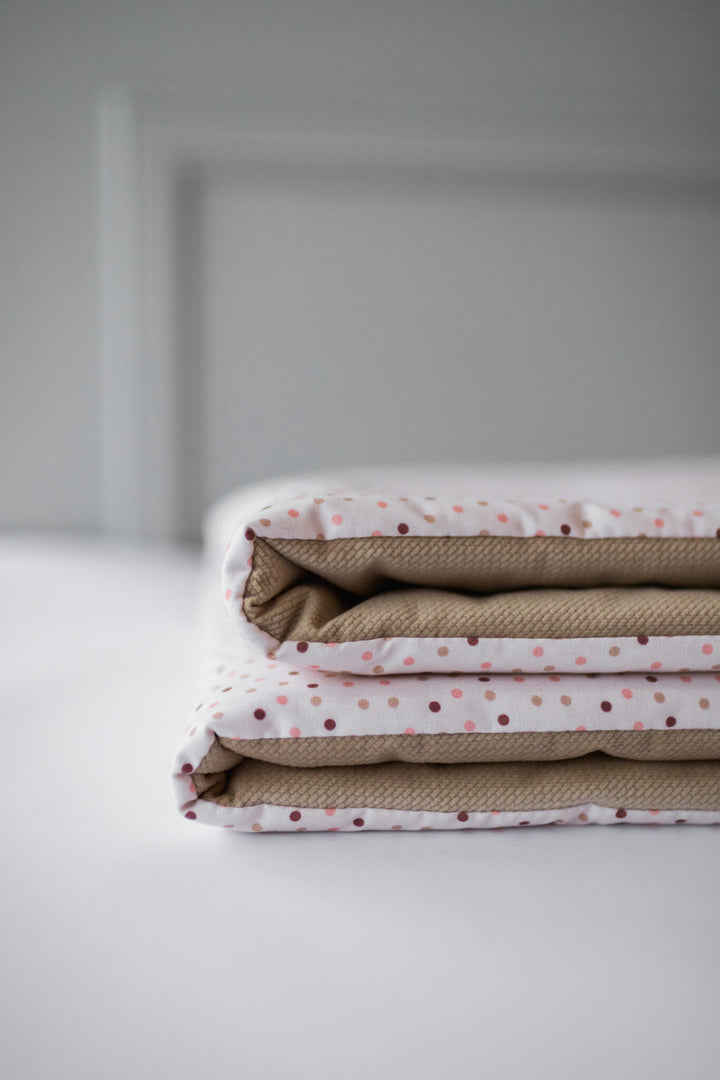 Cozy Blanket Dots Caramel/Pink - قماط