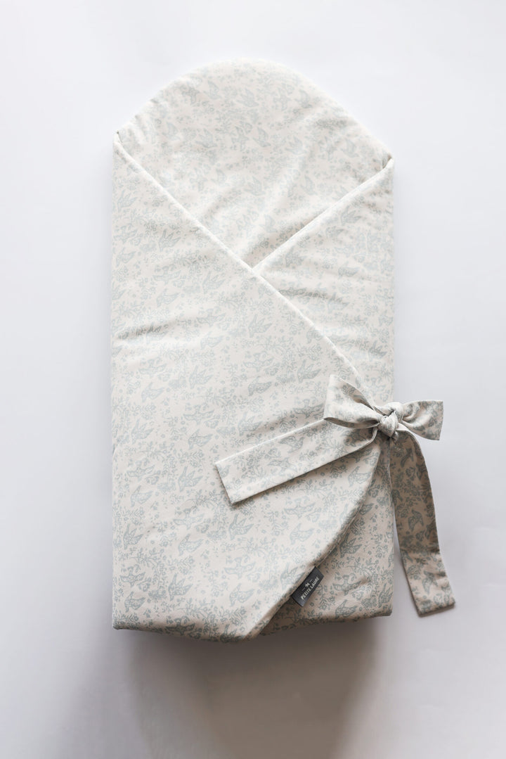 Wrap With Bow - Pigeon Blue - قماط