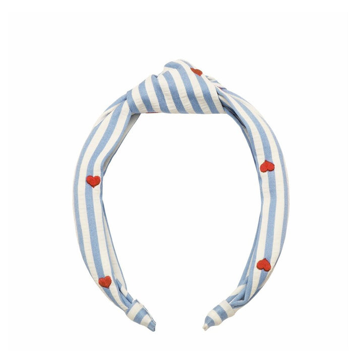 Stripy Heart Knotted Headband - مستلزمات