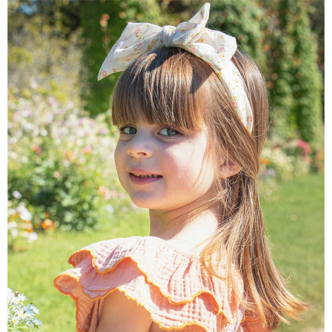 Tiny Blossom Double Bow Headband - مستلزمات