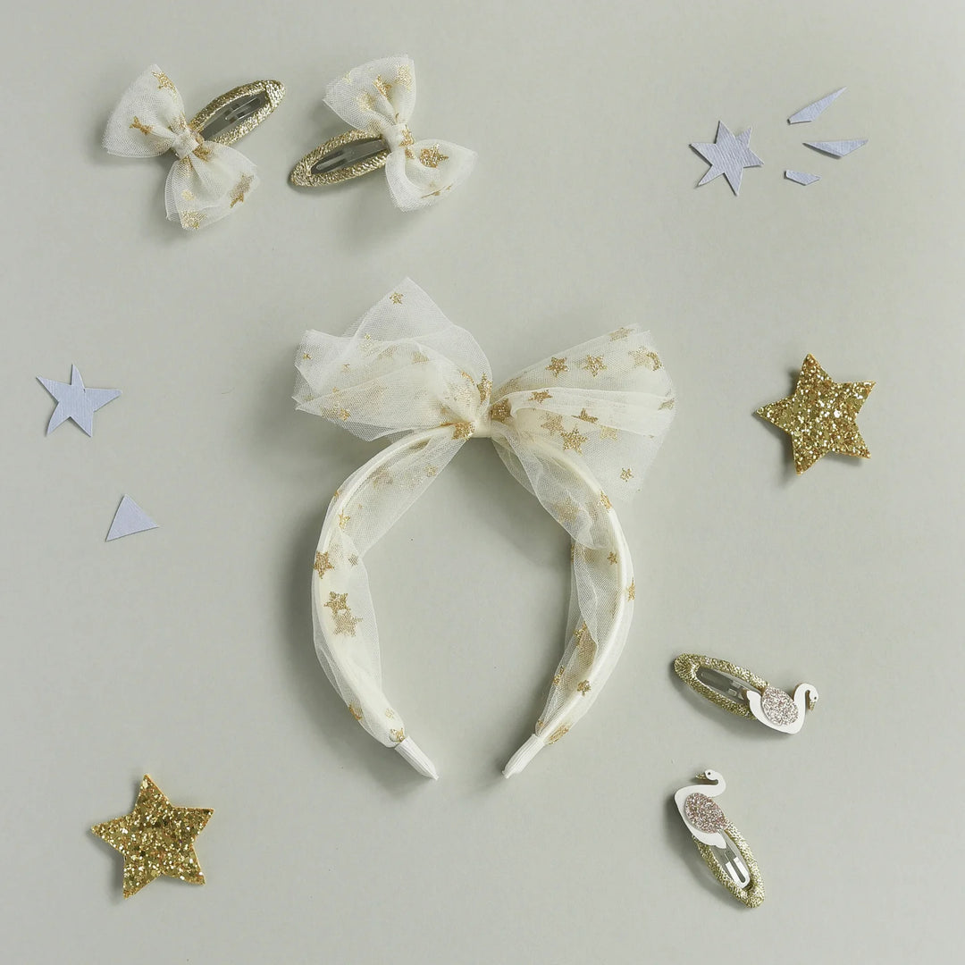 Wish Upon A Star Tulle Bow Clips - مستلزمات