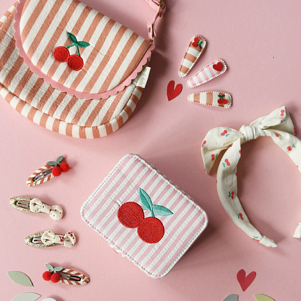 Stripy Cherry Jewellery Box - مستلزمات