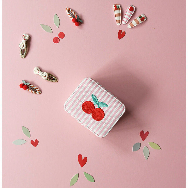 Stripy Cherry Jewellery Box - مستلزمات