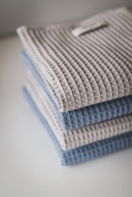 Blanket Cotton Waffle Dusty Blue - قماط