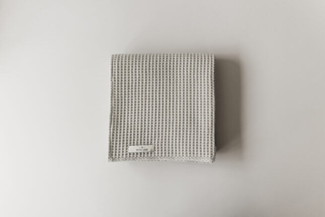 Blanket Cotton Waffle Light Grey - قماط